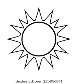 Sun Drawing Design Vector Illustration Clipart Eps