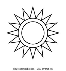 Sun Drawing Design Vector Illustration Clipart Eps