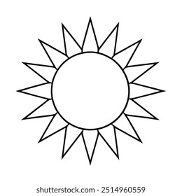 Sun Drawing Design Vector Illustration Clipart Eps