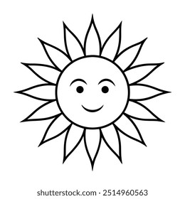 Sun Drawing Design Vector Illustration Clipart Eps