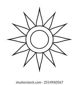 Sun Drawing Design Vector Illustration Clipart Eps