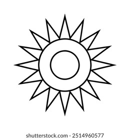 Sun Drawing Design Vector Illustration Clipart Eps