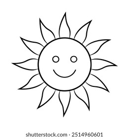 Sun Drawing Design Vector Illustration Clipart Eps