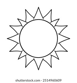 Sun Drawing Design Vector Illustration Clipart Eps