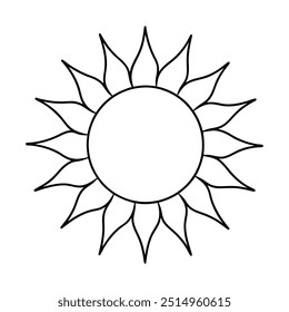 Sun Drawing Design Vector Illustration Clipart Eps