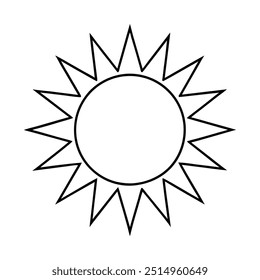 Sun Drawing Design Vector Illustration Clipart Eps