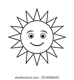 Eps De Clipart De Ilustração De Vetor De Desenho Do Sol