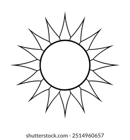 Clipart de Ilustración vectorial de diseño de dibujo solar Eps