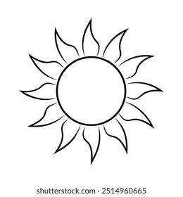 Sun Drawing Design Vector Illustration Clipart Eps