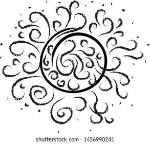 Dibujo solar, ilustración, vector sobre fondo blanco.