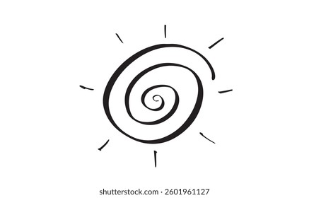 sun drawing line art circle doodle sunlight icon cartoon symbol sign abstract shape product element graphic design sketch sunrise sun summer season time vintage retro drawing circle character sun line