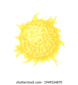Sun drawing on white background, vector illustration