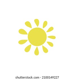 ilustración del sol dibujado en amarillo,vector