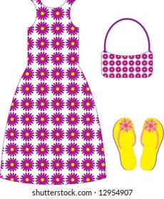 sun dress and accesories