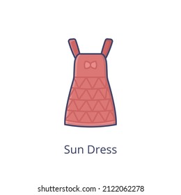 sun dress icon in vector. logotype