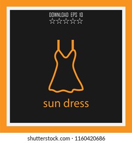 sun dress vector icon