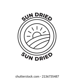 Icono de etiqueta secado de sol en icono de estilo de línea negra, estilo aislado en fondo blanco