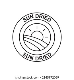 Icono de etiqueta secado de sol en icono de estilo de línea negra, estilo aislado en fondo blanco