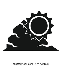 Sun drought icon. Simple illustration of sun drought vector icon for web design isolated on white background