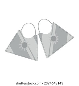 sun earrings illustration vector isolated