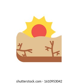 Sun and earth design, Climate change global warning environment nature pollution green and extreme danger theme Vector illustration