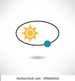 The sun and the earth icon