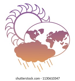 sun and earth planet design