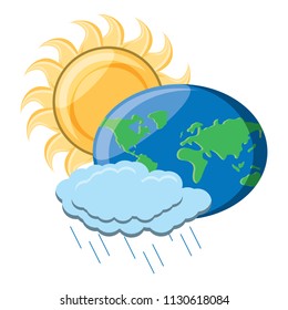 sun and earth planet design