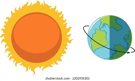 Ilustración aislada del planeta solar y terrestre