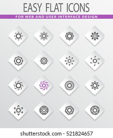 Sun easy flat web icons for user interface design