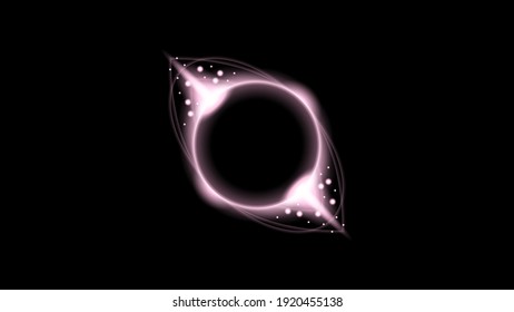 Sun Eclipse Color Fire Dark Background Vector Moon Design Style Space Science Glow Light