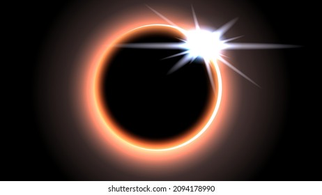 Sun eclipse with crown glare
