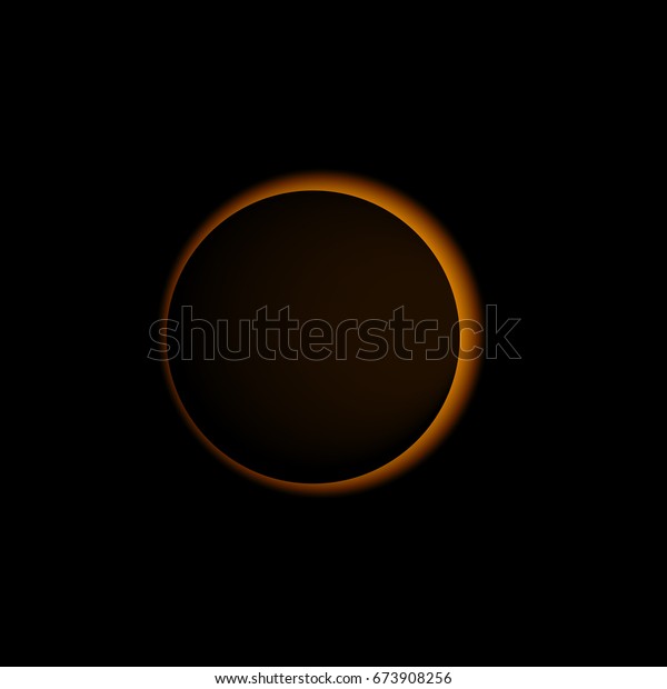 sun\
eclipse solar  vector realistic eclipse\
illustration