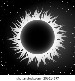 Sun Eclipse vector illustration