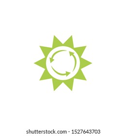 sun eco friendly fill style icon vector illustration design