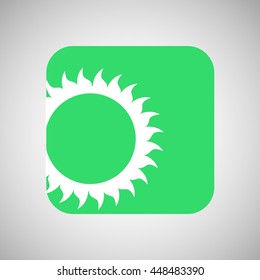 sun with ecology green concept, vector illustration