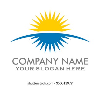 sun economy logo icon vector