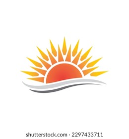 Sun ector illustration icon logo template design