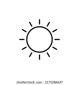 sun editable outline icon, weather icon