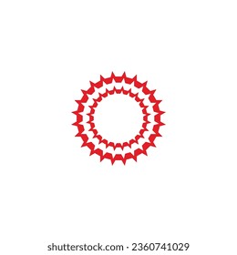 Sun, effect, figure geometric symbol simple logo vector