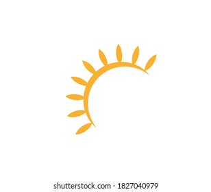 sun element with yellow suitable for farming
