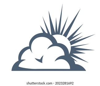 The sun emitting rays of light from behind of a cloud