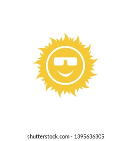 Sun, emoji icon - vector. Simple element illustration summer concept. Sun, emoji icon - vector. Summer concept vector illustration. on white background