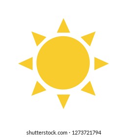 Sun emoji vector emoji symbol sign icon vector illustration isolated flat weather sunny