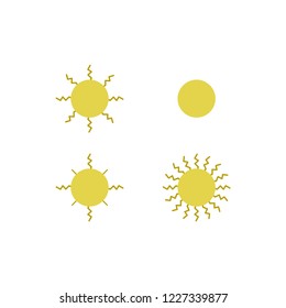 sun emoticon child cute vector illustration concept design
