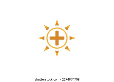 Vector de logotipo con color de energía solar