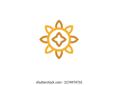 Sun Energy Colored Logo Vector