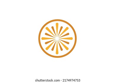 Sonnenenergie-farbiger Logo-Vektorgrafik