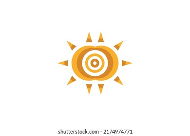 Sun Energy Colored Logo Vector