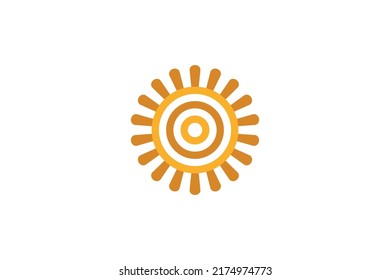 Sun Energy Colored Logo Vector
